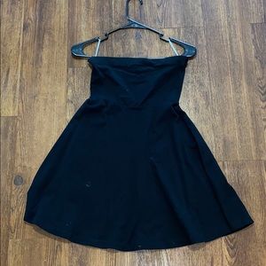 Black strapless dress